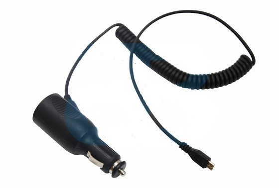 Автозарядка с индикатором microUSB (АЗУ) (5V, 2 000mA) шнур спираль до 2М REXANT