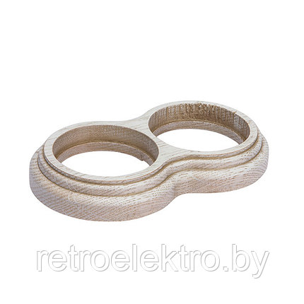 Рамка 2 поста Восьмерка Выбеленый дуб с золотой патиной,Salvador, фото 2