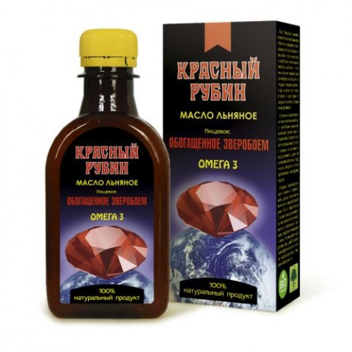 Масло льняное "Красный рубин" с растительными экстрактами, 200 мл
