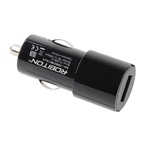 Адаптер/блок питания атомобильный ROBITON USB2100/Auto 2100мА с USB входом (12-24V)