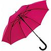 Ярко-розовый зонт-трость Wind с изогнутой ручкой.  Для нанесения логотипа