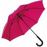 Красный зонт-трость Wind с изогнутой ручкой.  Для нанесения логотипа, фото 4