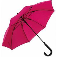 Ярко-розовый зонт-трость Wind с изогнутой ручкой.  Для нанесения логотипа, фото 1