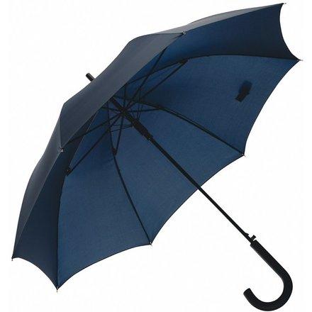 Голубой зонт-трость Wind с изогнутой ручкой. Для нанесения логотипа - фото 3 - id-p65014424