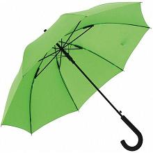 Светло-зеленый зонт-трость Wind с изогнутой ручкой.  Для нанесения логотипа