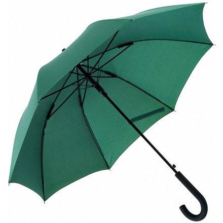 Темно-зеленый зонт-трость Wind с изогнутой ручкой.  Для нанесения логотипа