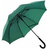 Черный зонт-трость Wind с изогнутой ручкой.  Для нанесения логотипа, фото 10