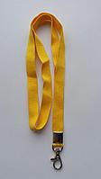 Ланъярд с карабином для бейджа 16мм желтого цвета