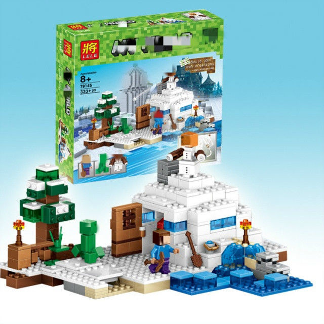 Конструктор Lele My World 79145 "Снежное укрытие" (аналог Lego Minecraft Майнкрафт 21120) 333 детали, 3 минифи - фото 1 - id-p65015778