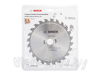 Диск пильный 230х30 мм 24 зуб. по дереву ECO FOR WOOD BOSCH ( твердоспл. зуб)