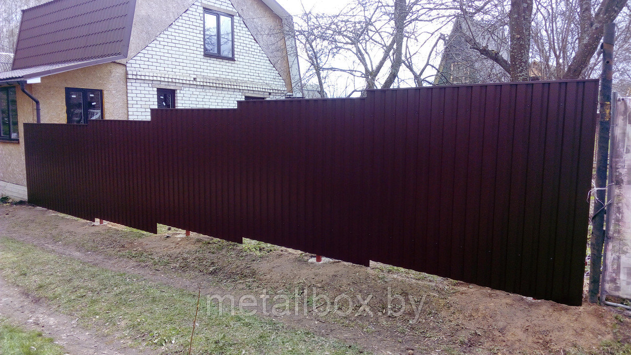 Забор из профнастила 2 метра "Стандарт" - фото 4 - id-p36055104