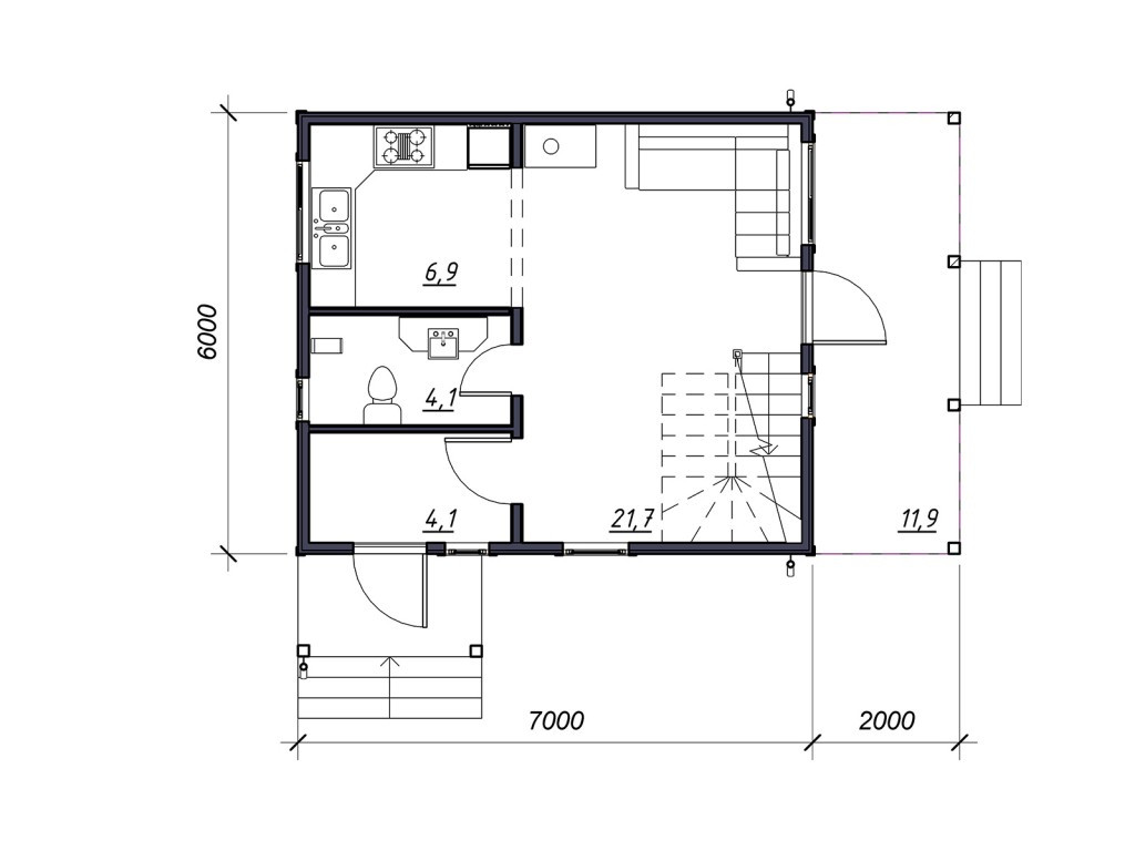 Дом Чешский 70м2 - фото 2 - id-p65057062