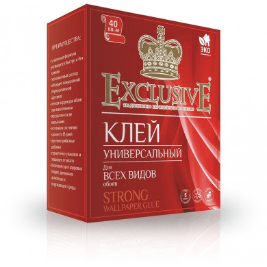 Клей для обоев Exclusive STRONG standart универсальный 250 гр. (для всех видов обоев), фото 2