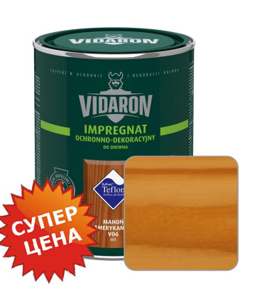 Vidaron Impregnat V05 натуральный тик Защитно-декоративная пропитка для древесины, 9л | Видарон Импрегнат - фото 1 - id-p65362499