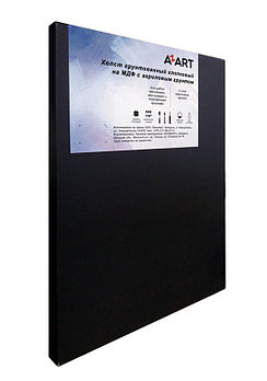 Холст чёрный хлопковый на подрамнике 50х70см AZART, Бердхаус