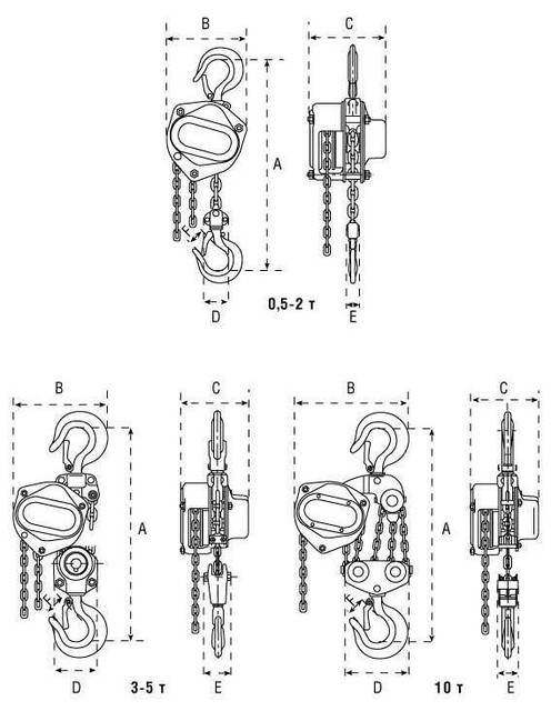 Таль ручная шестеренная стационарная ТВ г/п 1.5 т. H=3 м - фото 4 - id-p2745655