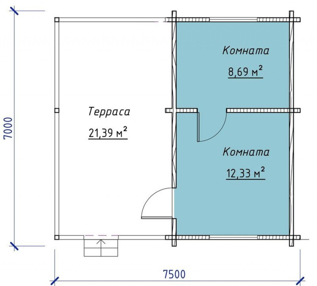 Дачный дом Кострома-3 42,41 м2 - фото 3 - id-p65075747