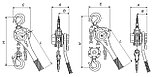 Таль ручная рычажная марки HLB, г/п 0,5 тн, H=12м, фото 5