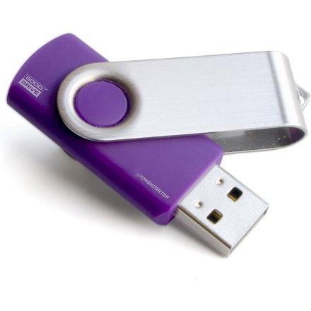 Флешка Twister из металла и пластика фиолетового цвета 16 Gb