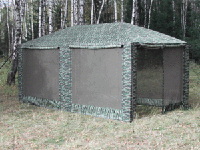 Садовый тент-шатер Пикник 3.0х6.0 со стенками камуфлированный