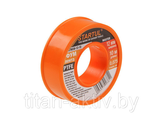 Фум-лента PTFE 12ммх10м STARTUL MASTER (ST9038-12-10) (толщина 0,075мм) - фото 2 - id-p65119534