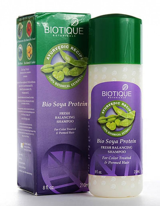 Шампунь Biotique с протеином сои для окрашенных волос, 210 г