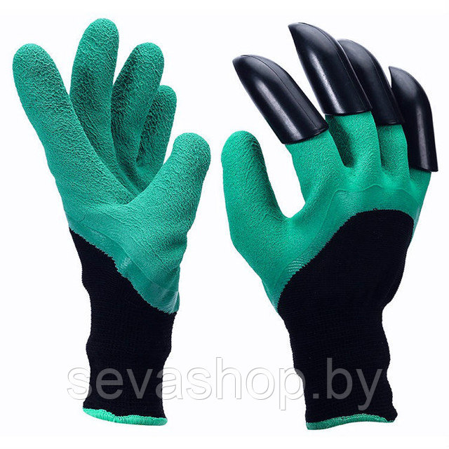 Садовые перчатки с когтями Garden Genie Gloves