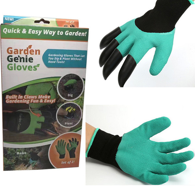 Садовые перчатки с когтями Garden Genie Gloves - фото 2 - id-p65211569