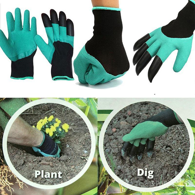 Садовые перчатки с когтями Garden Genie Gloves - фото 6 - id-p65211569