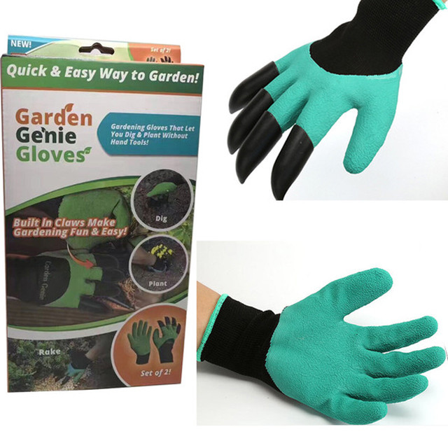 Работайте легко и в свое удовольствие, используя перчатки-грабли Garden Genie Gloves.