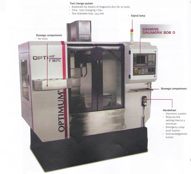 OPTImill F80 TC вертикально-фрезерный станок с ЧПУ.