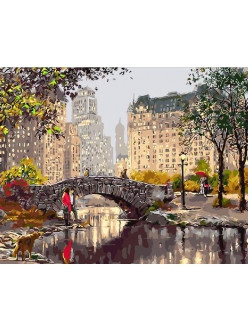 Картина по номерам Старый мост в городском парке 40х50 см - фото 2 - id-p65225041