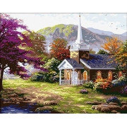 Картина по номерам Церковь у подножия горы 40х50 см, фото 2