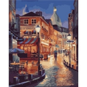 Картина по номерам Прогулка по ночному Парижу 40х50 см