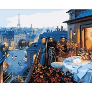 Картина по номерам Парижский ресторан 40х50 см