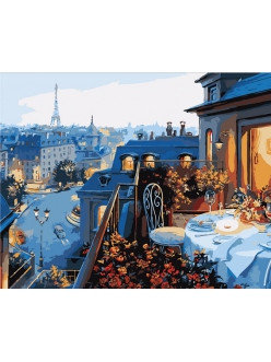 Картина по номерам Парижский ресторан 40х50 см, фото 2