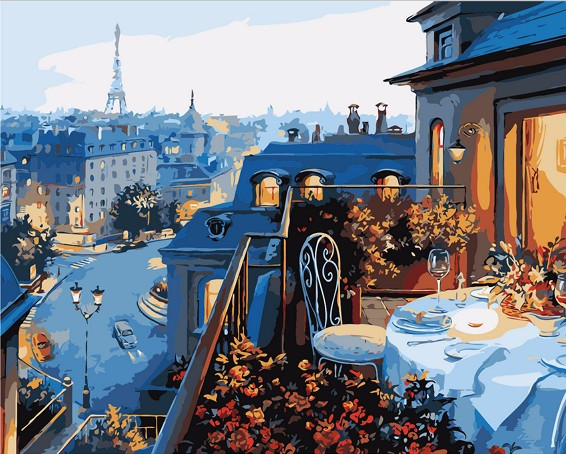 Картина по номерам Парижский ресторан 40х50 см - фото 3 - id-p65225095