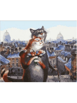 Картина по номерам Питерские коты 40х50 см, фото 2
