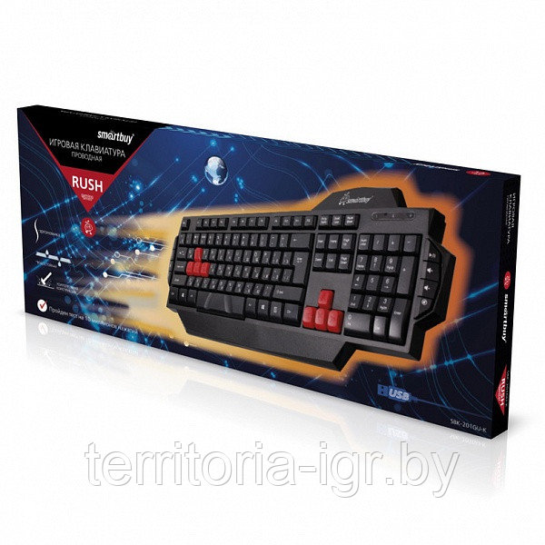 Клавиатура игровая мультимедийная SBK-201GU-K RUSH Smartbuy - фото 1 - id-p65228261