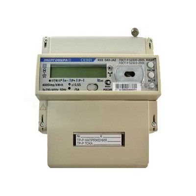 Счетчик электрической энергии СЕ 301 BY S31 043 JPVZ (5-10) А (с PLC модемом) (трансформаторный)