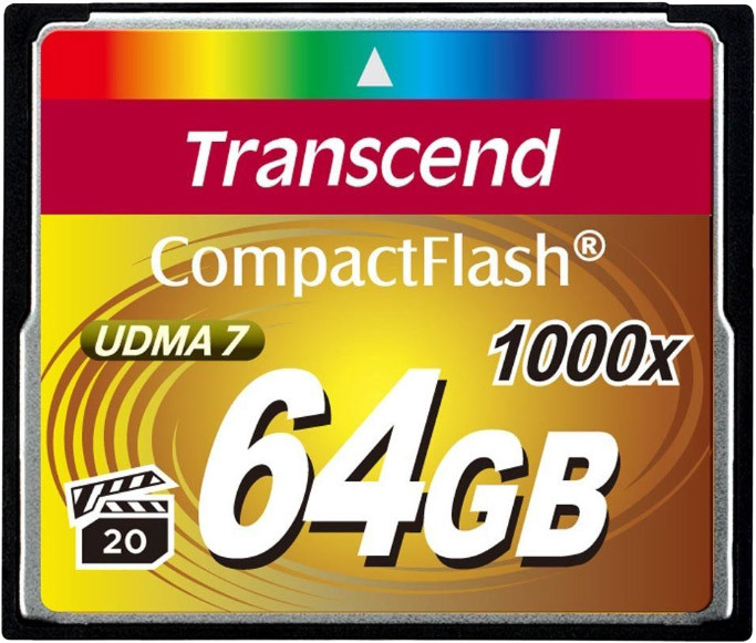 Карта памяти Transcend 1000x CompactFlash Ultimate 64GB (TS64GCF1000) - фото 1 - id-p65249738