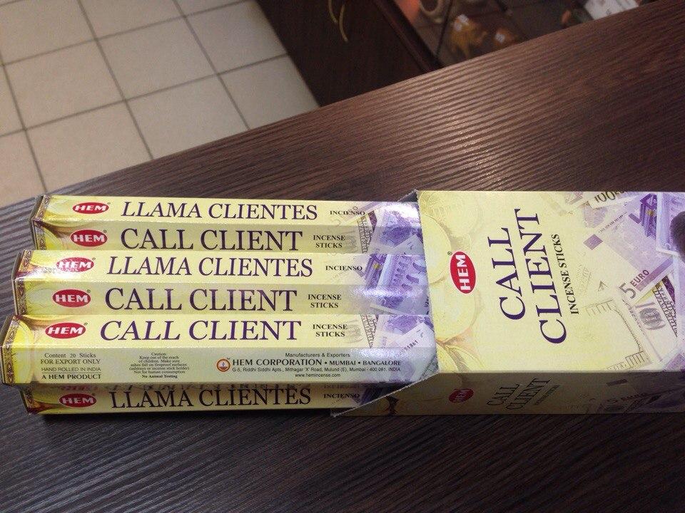 Благовония Привлечение Клиентов "Hem" Call Client, шестигранник, 20 шт