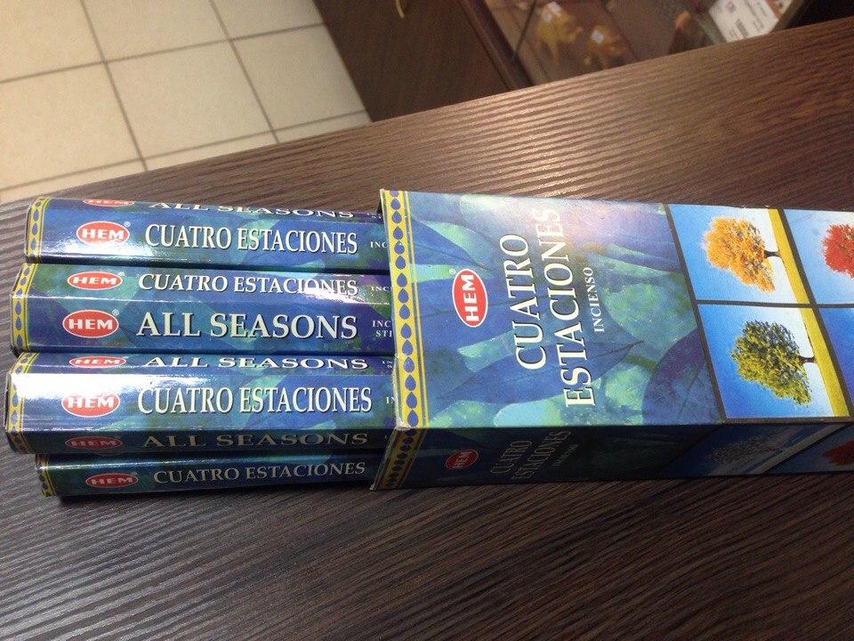 Благовония Все Сезоны "Hem" All Seasons, шестигранник, 20 шт