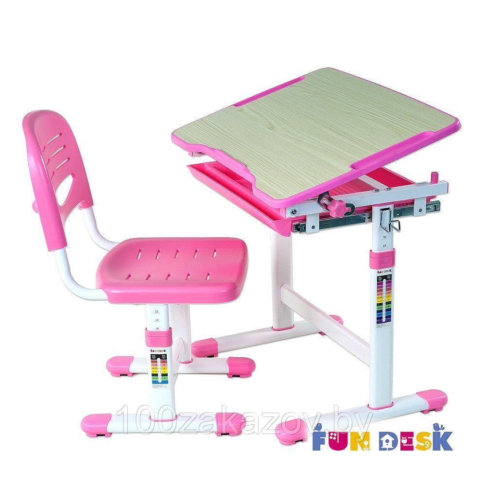 Парта трансформер + стул Fun Desk Piccolino Парта школьная с регулировкой высоты