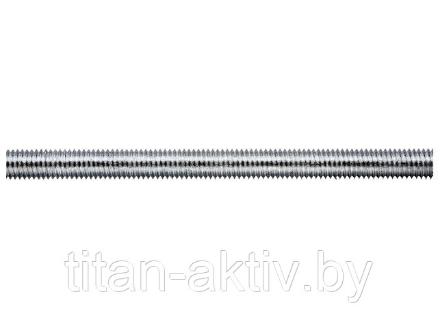 Шпилька резьбовая М10х2000 мм цинк, кл.пр. 4.8, угол резьбы 45°, DIN 975 STARFIX
