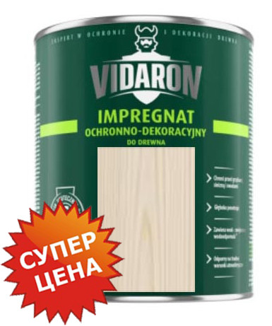 Vidaron Impregnat V17 дуб беленый - Защитная пропитка для древесины, 4.5л | Видарон Импрегнат - фото 1 - id-p65327785