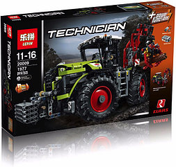 Конструктор LEPIN 20009 Мощный трактор Claas Xerion 5000 аналог Lego Technic 42054, 1977 деталей.