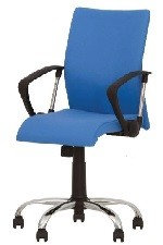 Кресло НЕО хром для работы за компьютером в офисе и дома, (NEO GTP Chrome в ткани FIJI)