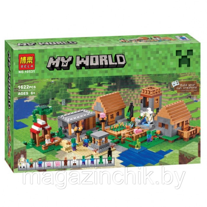 Конструктор Майнкрафт Деревня 10531, 1600 дет., аналог Лего 21128 Minecraft