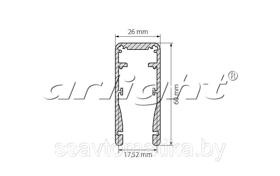 Профиль ALU-HANDRAIL-2000 FOR GLASS 17.5 - фото 2 - id-p65374133